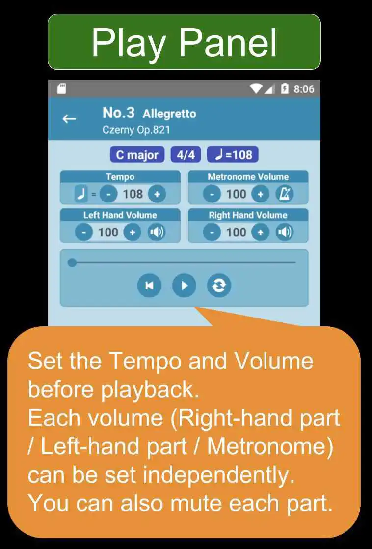 Play Piano Etude Player | EtuDrill Cz821